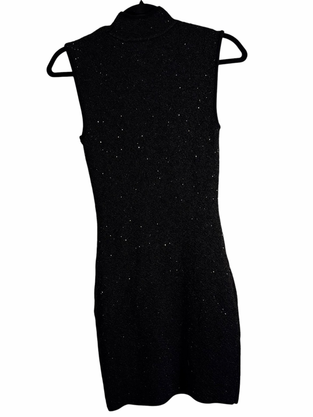 Avec Les Filles Sequin knit mock neck minidress